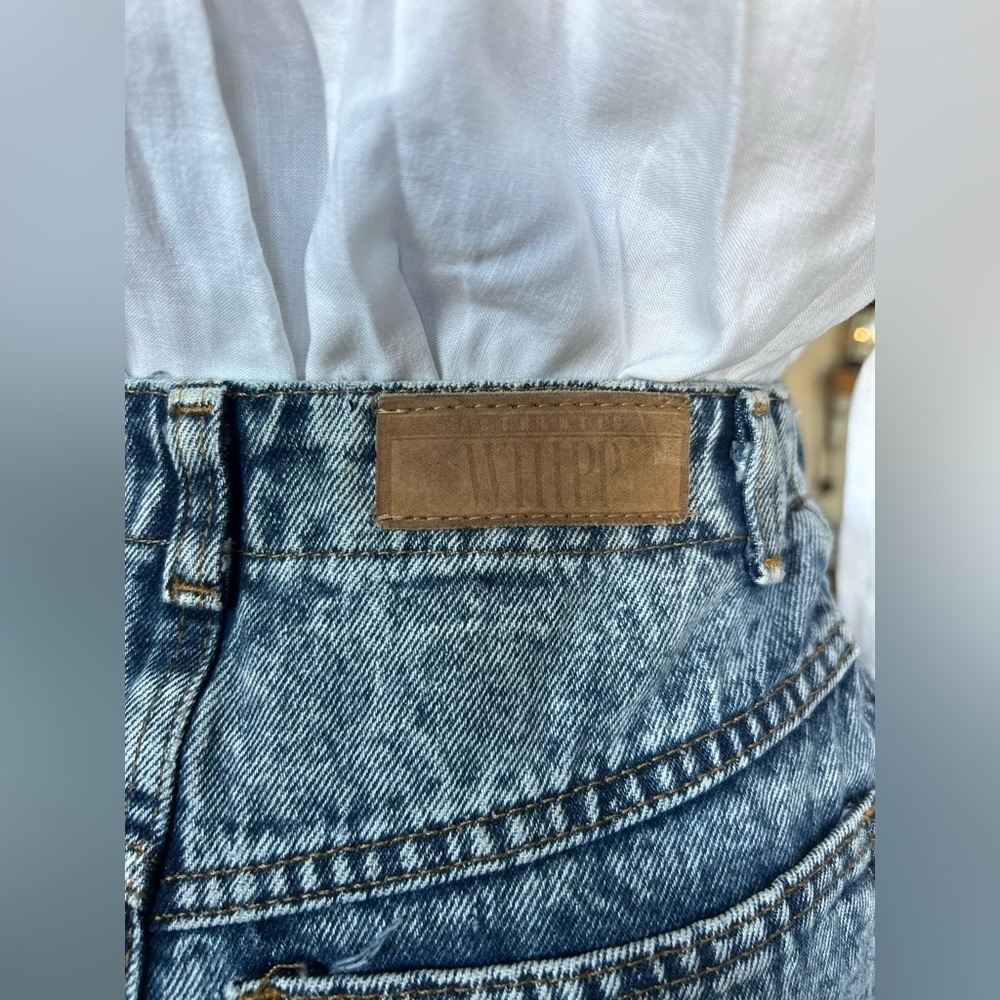 Vintage 80s Whipp Denim Midi Skirt 3 - Picture 3 of 14